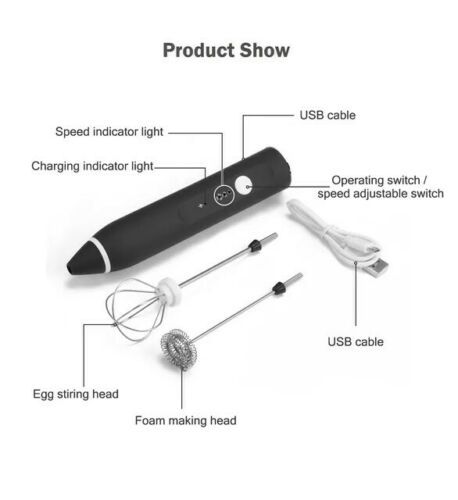 Electric handheld milk frother